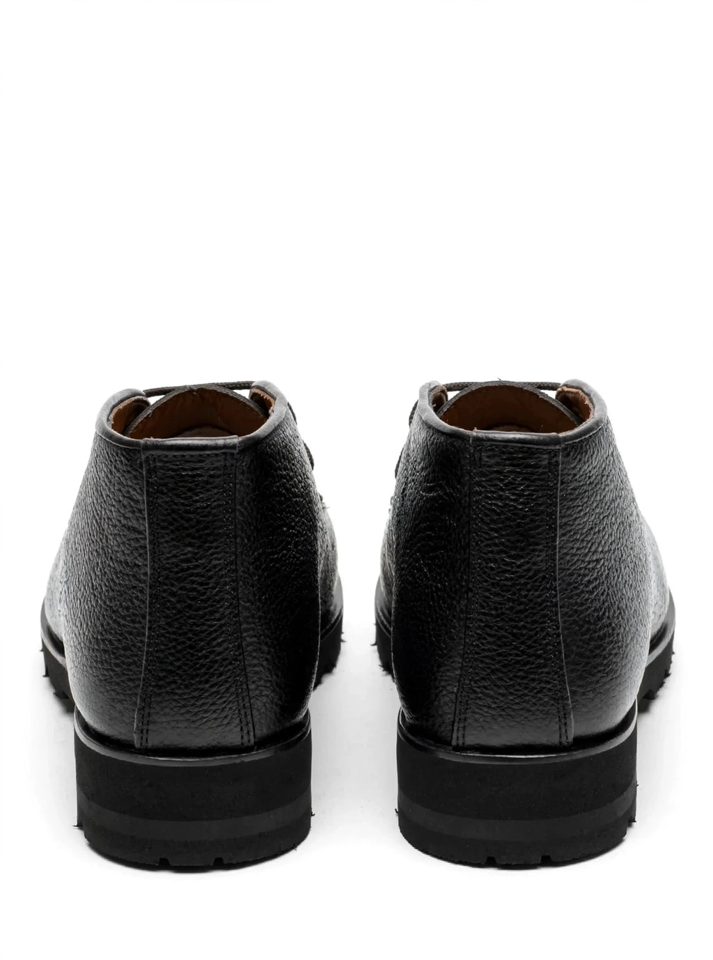 Men's Black Chukka Boots - Premium Mild Leather | Moc-Toe Desert Boots | Classic 2-Eyelet Ankle Boots for Men - Jet Black