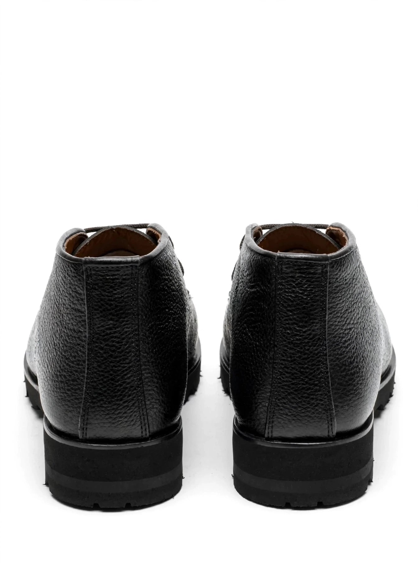 Men's Black Chukka Boots - Premium Mild Leather | Moc-Toe Desert Boots | Classic 2-Eyelet Ankle Boots for Men - Jet Black