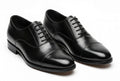 Men's Black Cap-Toe Oxford - Glossy Patent Formal Lace-Up Dress Shoes | Blackout Edition