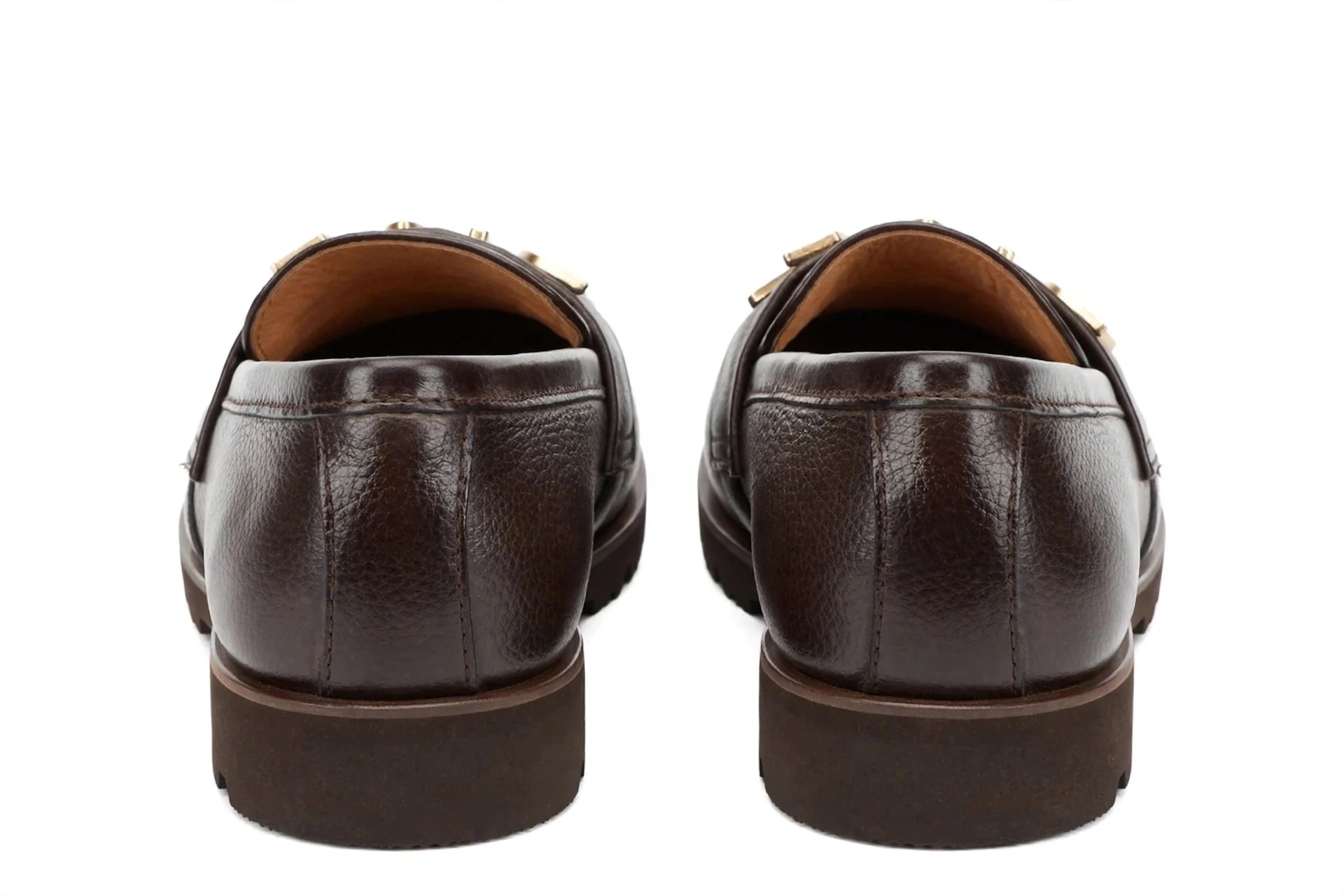 Dior-Inspired Granville Loafer - Dark Brown Leather with Gold CD Logo | Premium Formal Slip-On