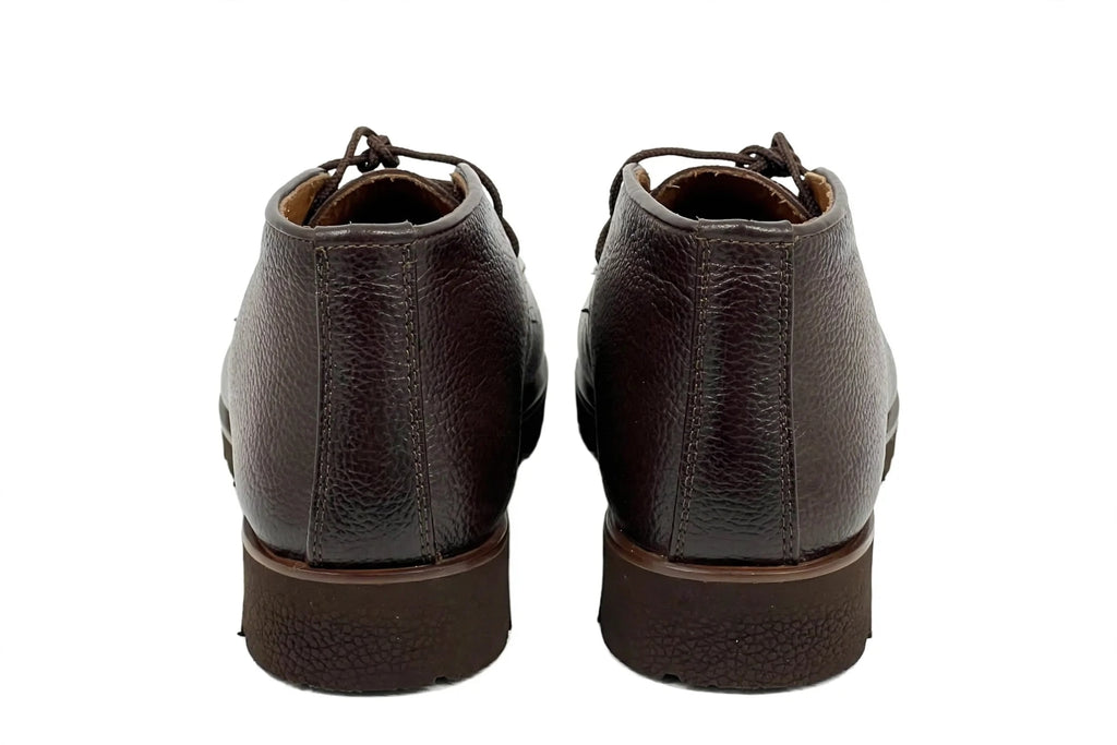 Men's Classic Chukka Boots - Premium Mild Leather | Moc-Toe 2-Eyelet Desert Boots | Casual Formal Ankle Boots for Men - Dark Brown