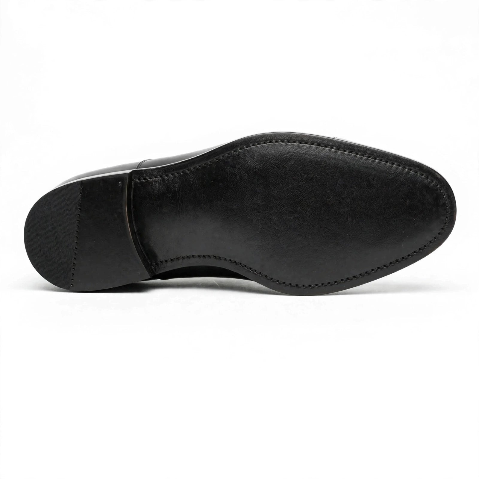 Men's Black Cap-Toe Oxford - Glossy Patent Formal Lace-Up Dress Shoes | Blackout Edition
