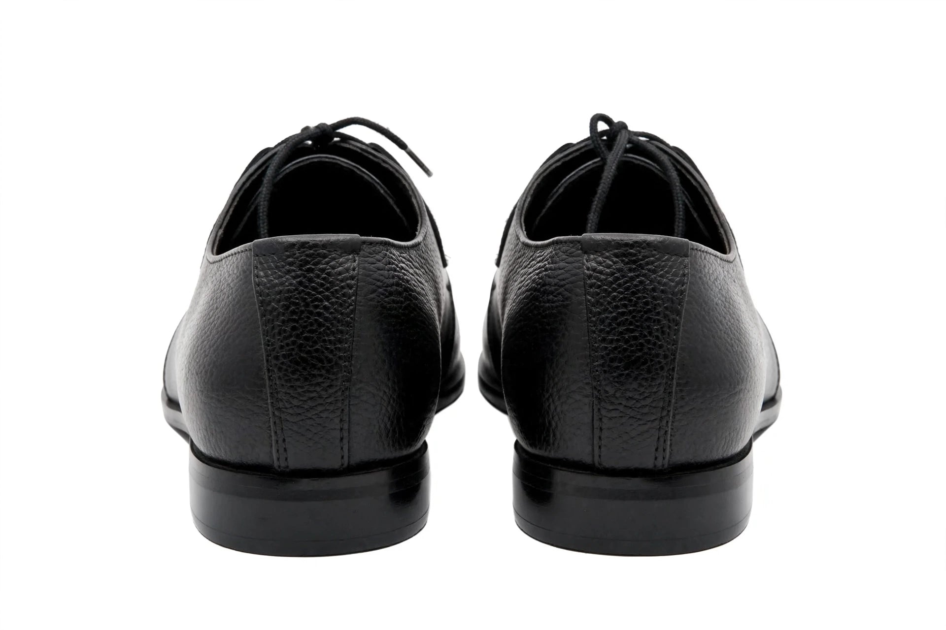 Men's Classic Black Mild  Leather Derby Formal Shoes - Lace-Up Office & Business Wear