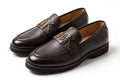 Dior-Inspired Granville Loafer - Dark Brown Leather with Gold CD Logo | Premium Formal Slip-On